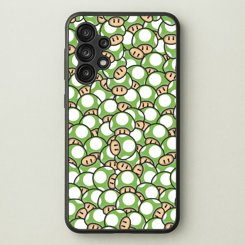 Mushroom Pattern - Green - The Super Mario Bros Phone Case for Galaxy A13