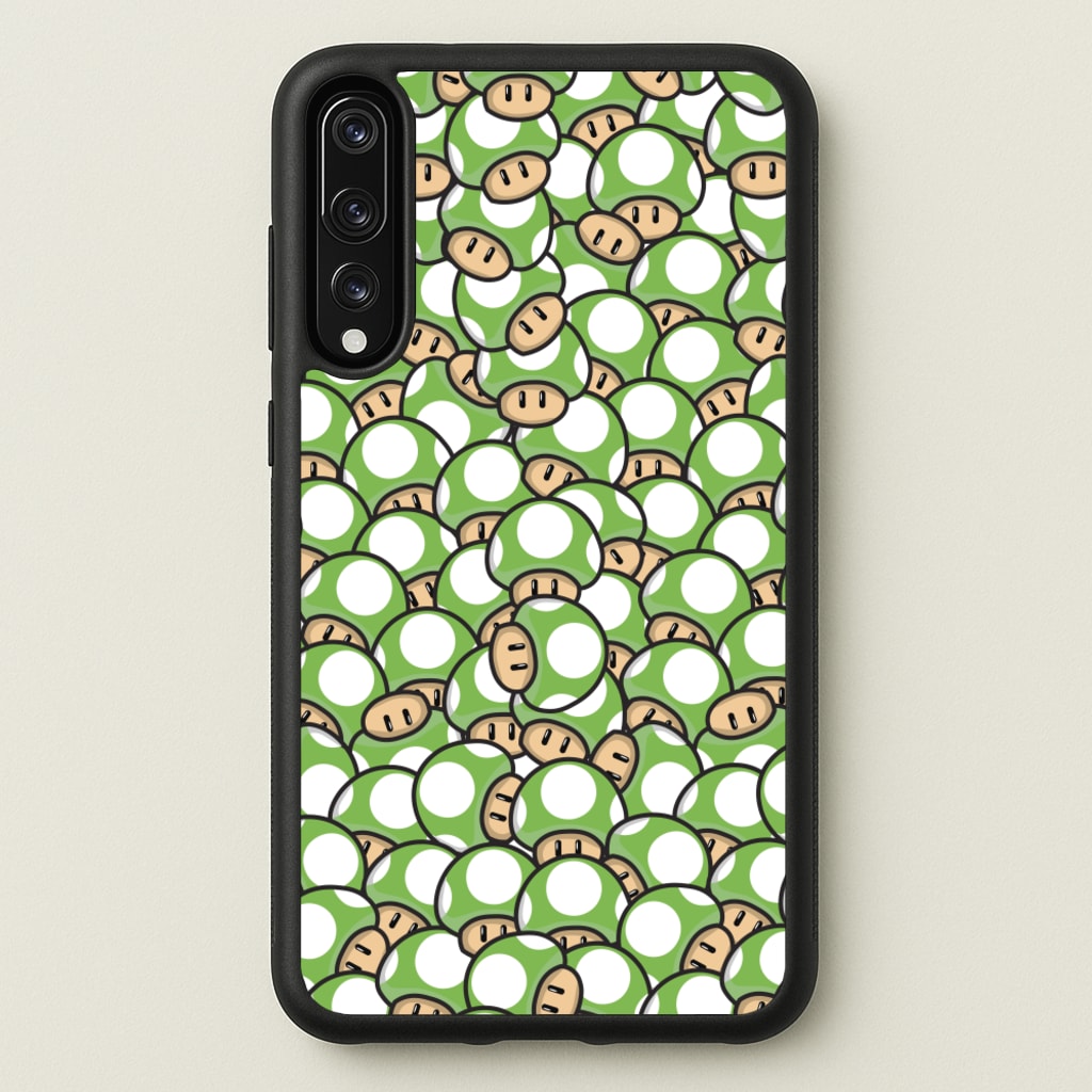 Mushroom Pattern - Green - The Super Mario Bros Phone Case for Huawei P20 Pro
