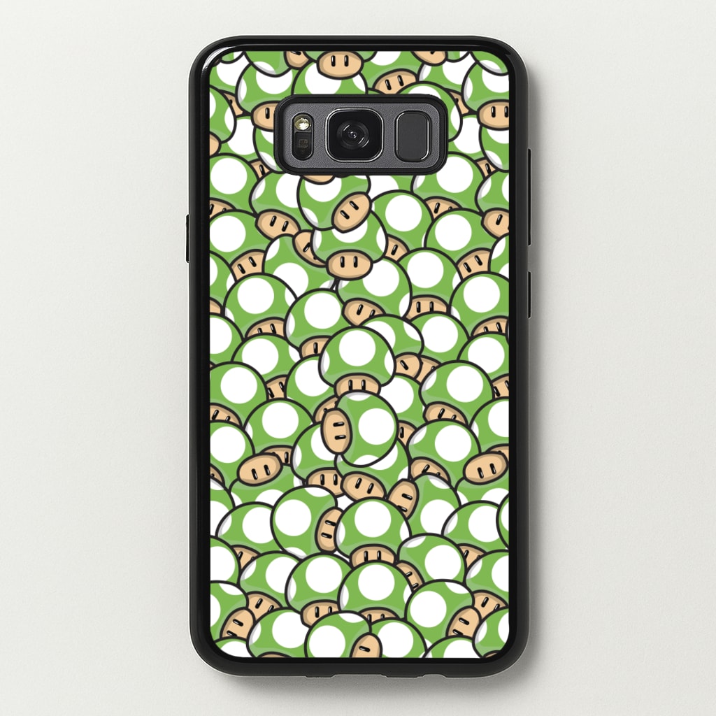 Mushroom Pattern - Green - The Super Mario Bros Phone Case for Galaxy S8 Plus