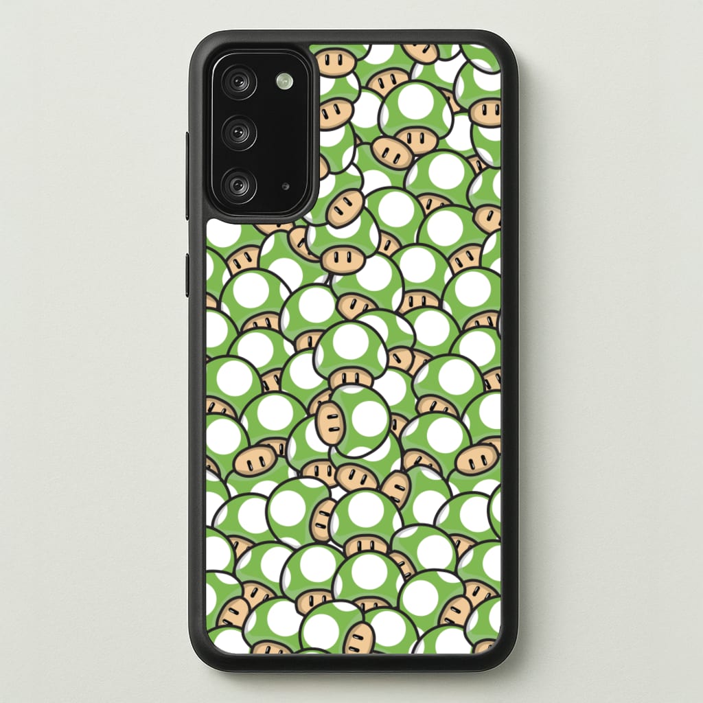 Mushroom Pattern - Green - The Super Mario Bros Phone Case for Galaxy Note 20