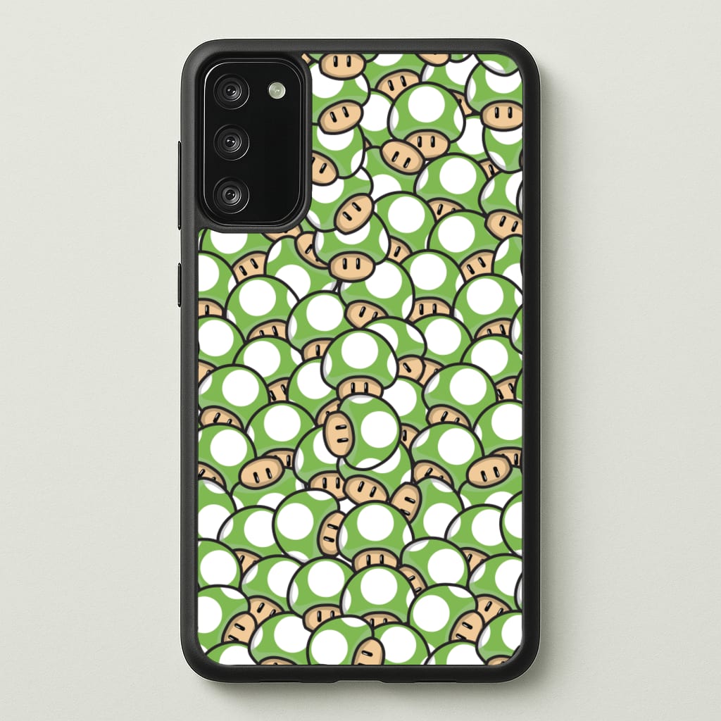 Mushroom Pattern - Green - The Super Mario Bros Phone Case for Galaxy S20