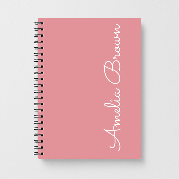 Dust Pink Personalised Notebook