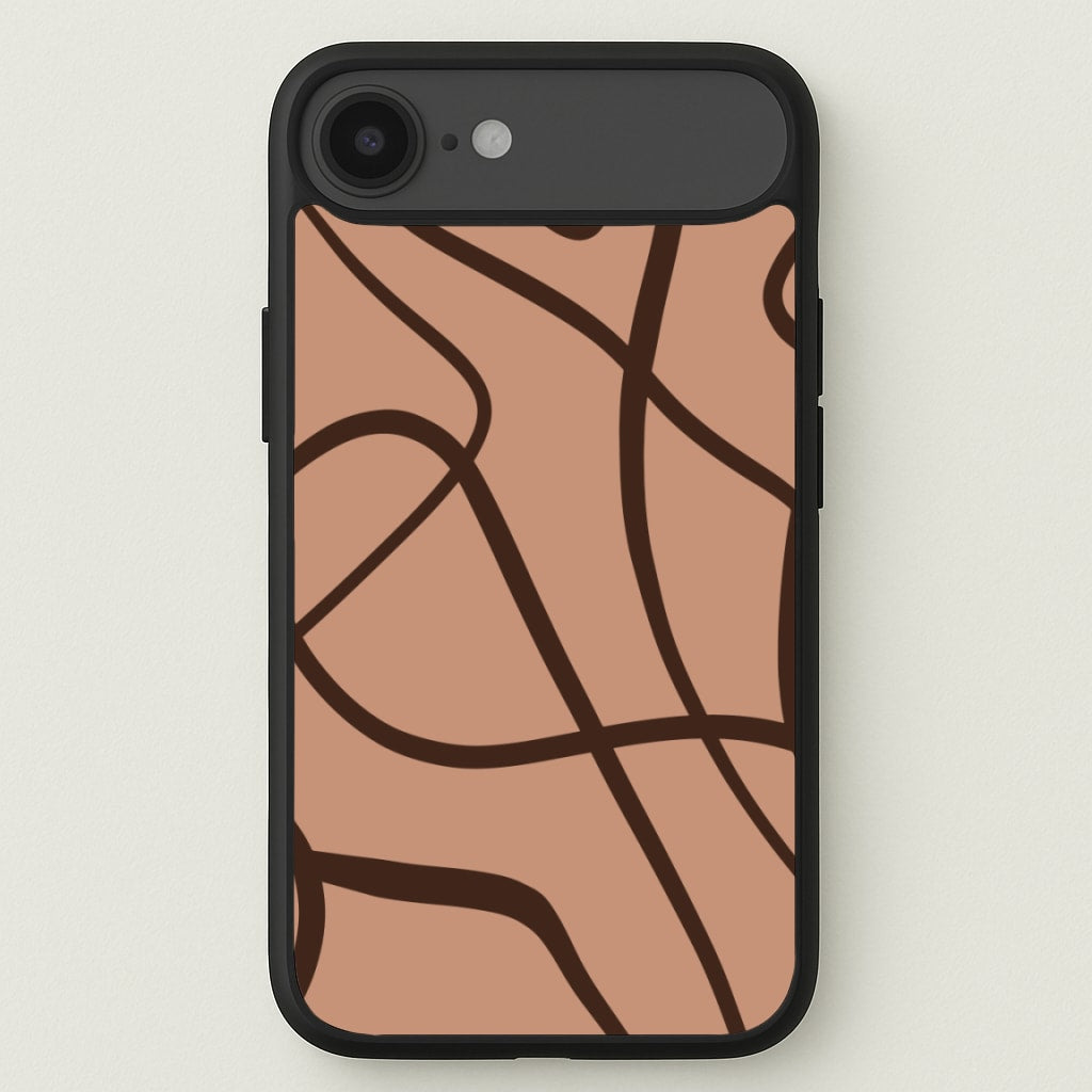 Lined Abstract Nude Phone Case for iPhone 17 Air