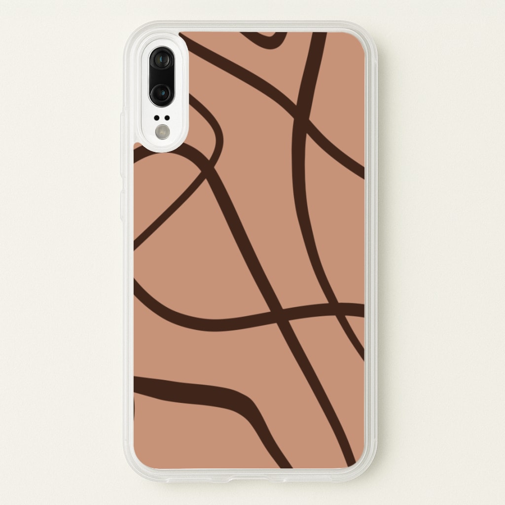 Lined Abstract Nude - Nudes Phone Case for Huawei P20