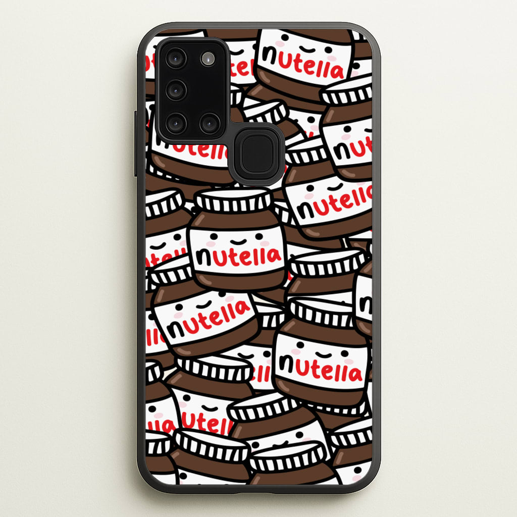Cute Nutella Pattern - Phone Case for Galaxy A21s