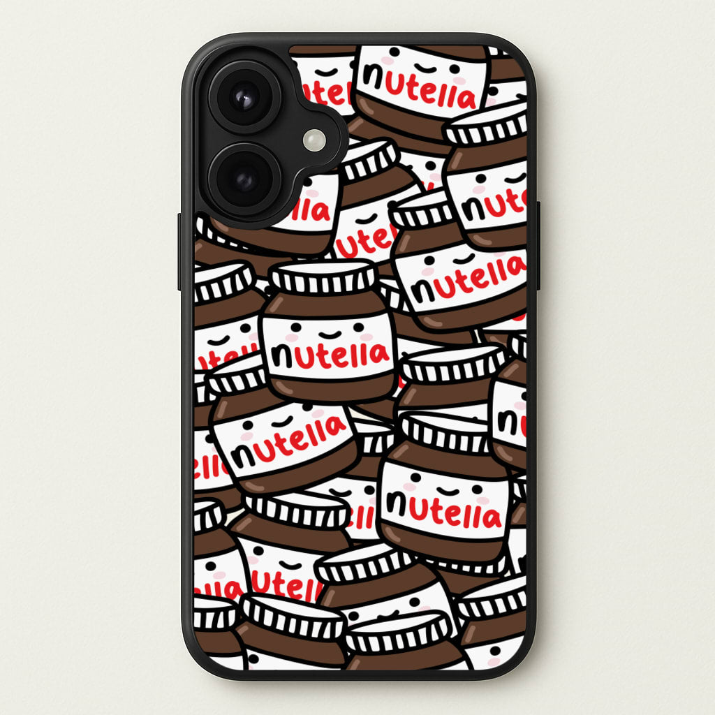 Cute Nutella Pattern Phone Case for iPhone 17