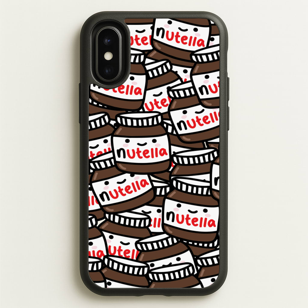 Cute Nutella Pattern - Phone Case for iPhone X / XS