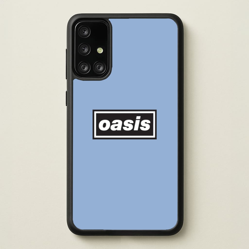 Band Name Blue - Oasis Phone Case for Galaxy A71
