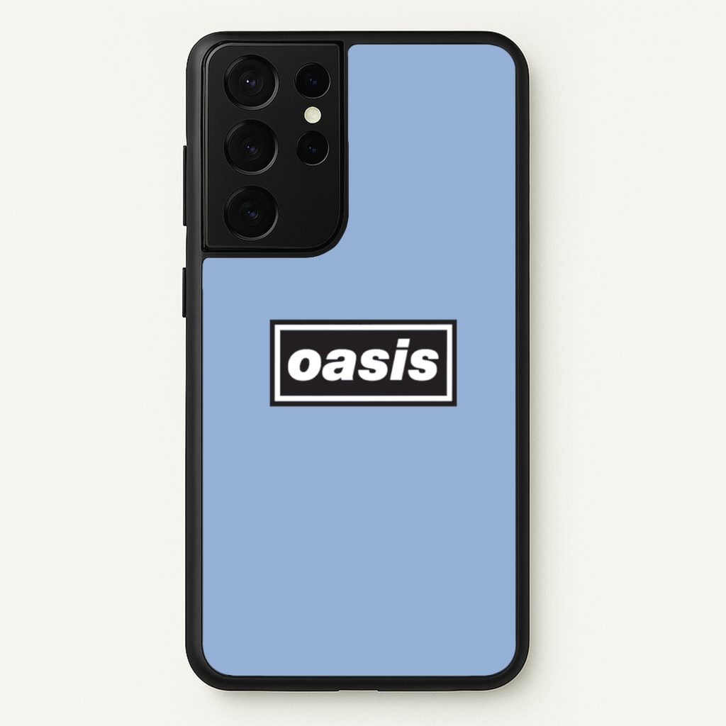 Band Name Blue - Oasis Phone Case for Galaxy S21 Ultra