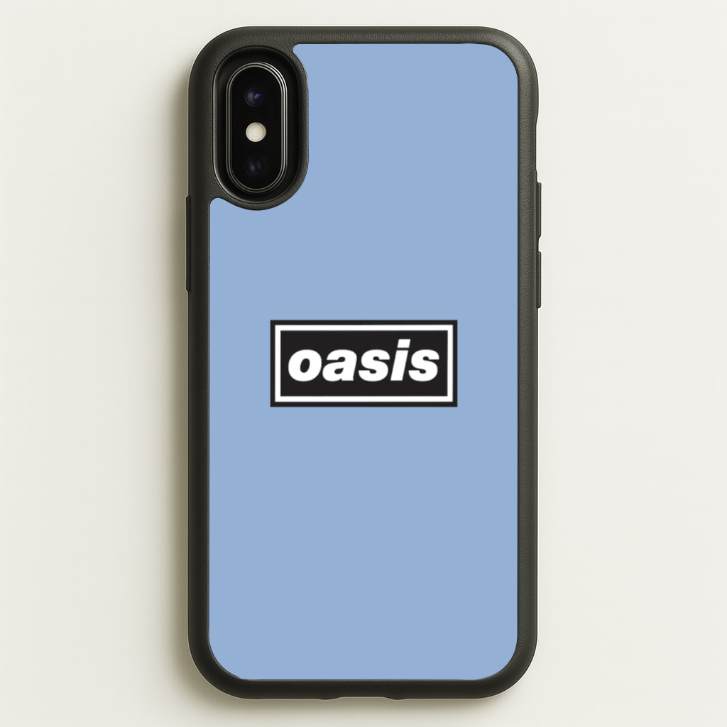 Band Name Blue - Oasis Phone Case for iPhone X / XS