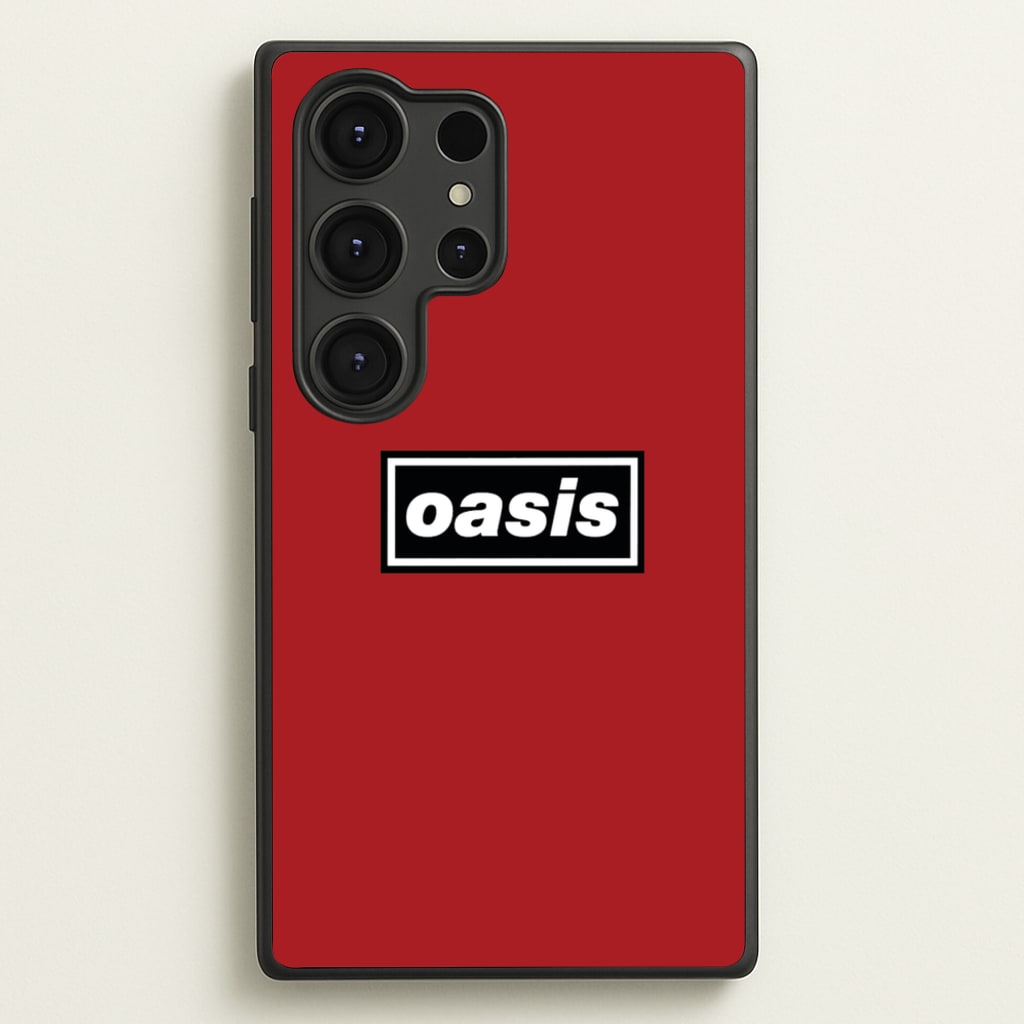 Band Name Red - Oasis Phone Case for Galaxy S25 Ultra