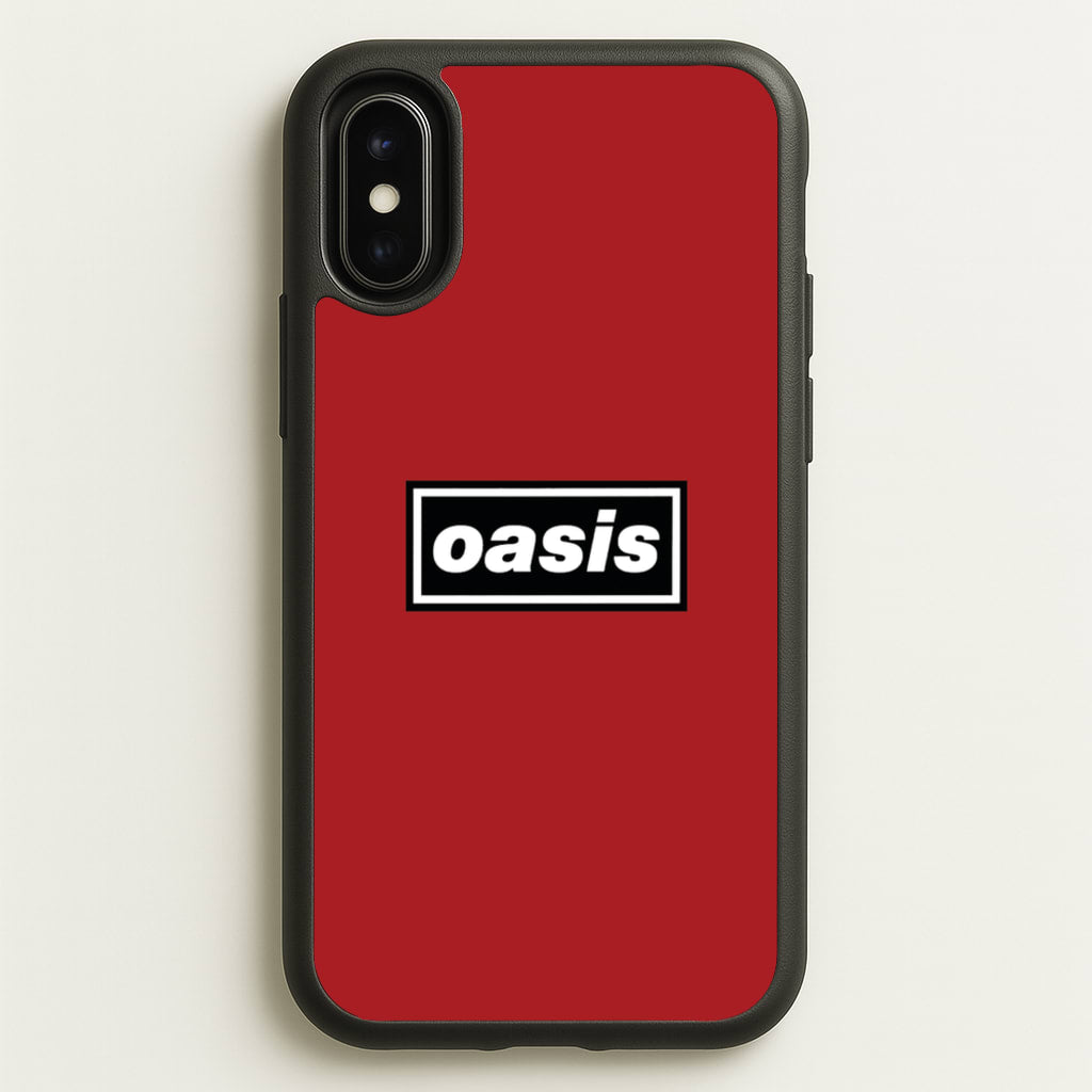 Band Name Red - Oasis Phone Case for iPhone X / XS