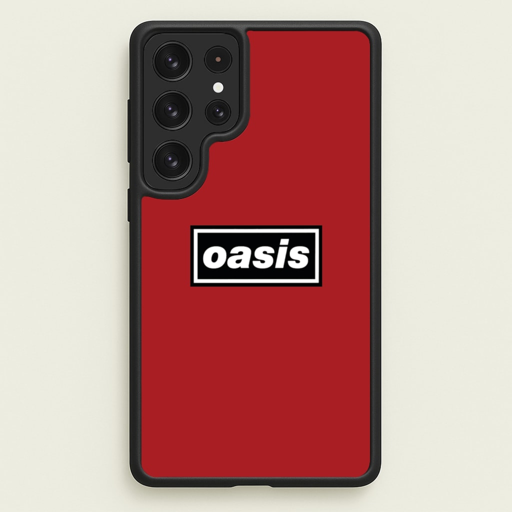 Band Name Red - Oasis Phone Case for Galaxy S22 Ultra