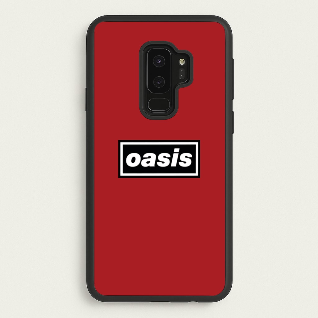 Band Name Red - Oasis Phone Case for Galaxy S9 Plus
