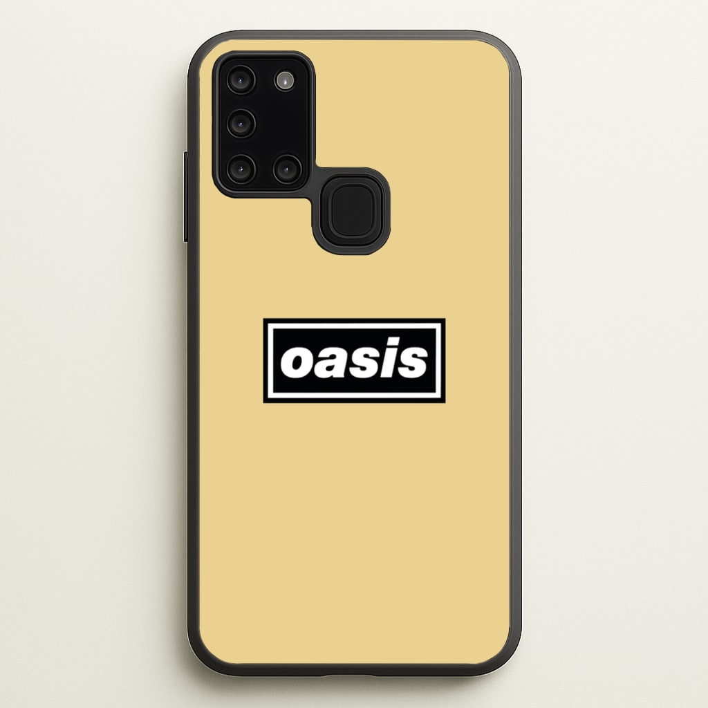 Band Name Yellow - Oasis Phone Case for Galaxy A21s