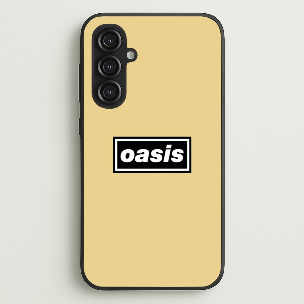 Band Name Yellow - Oasis Phone Case for Galaxy S23FE