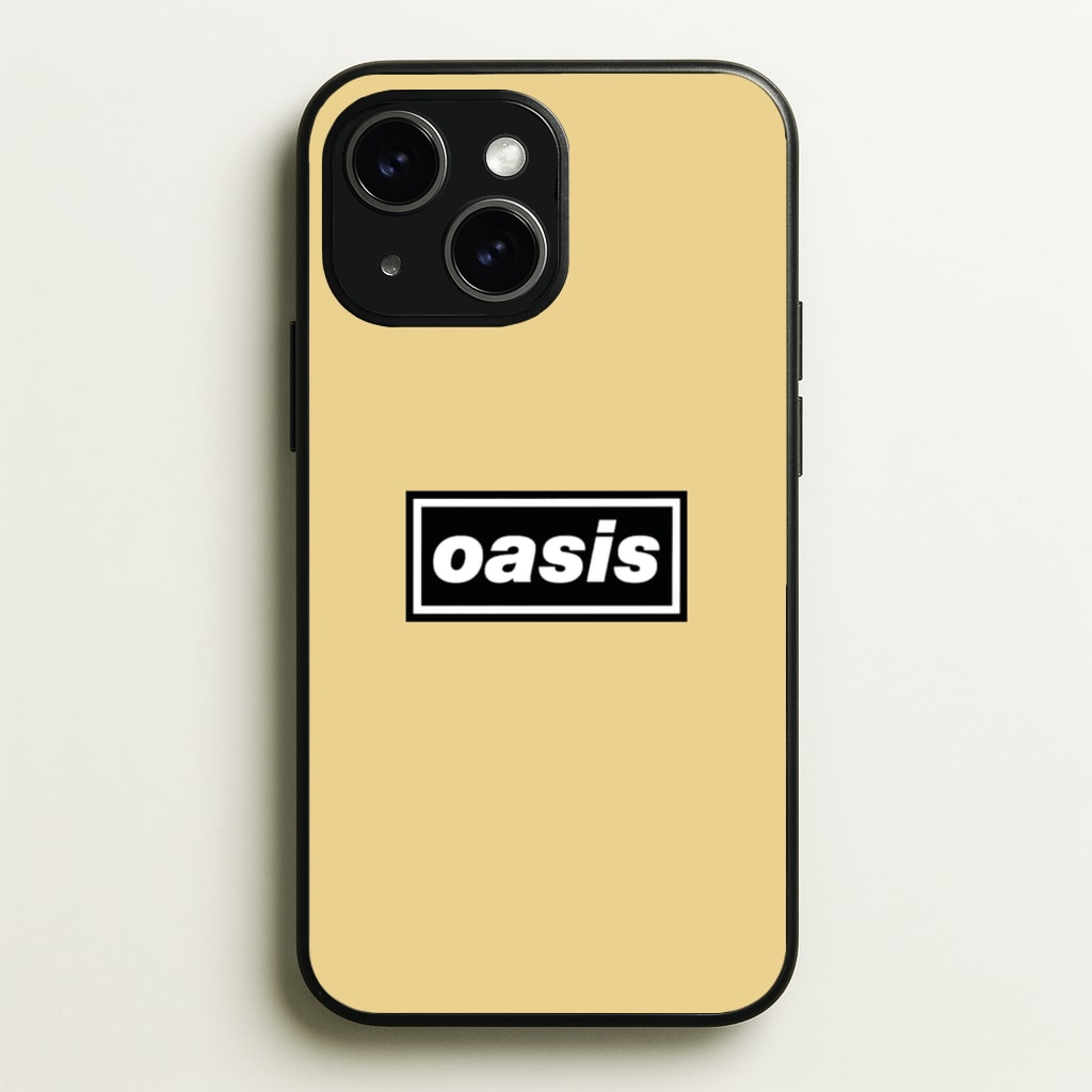 Band Name Yellow - Oasis Phone Case for iPhone 15 Plus