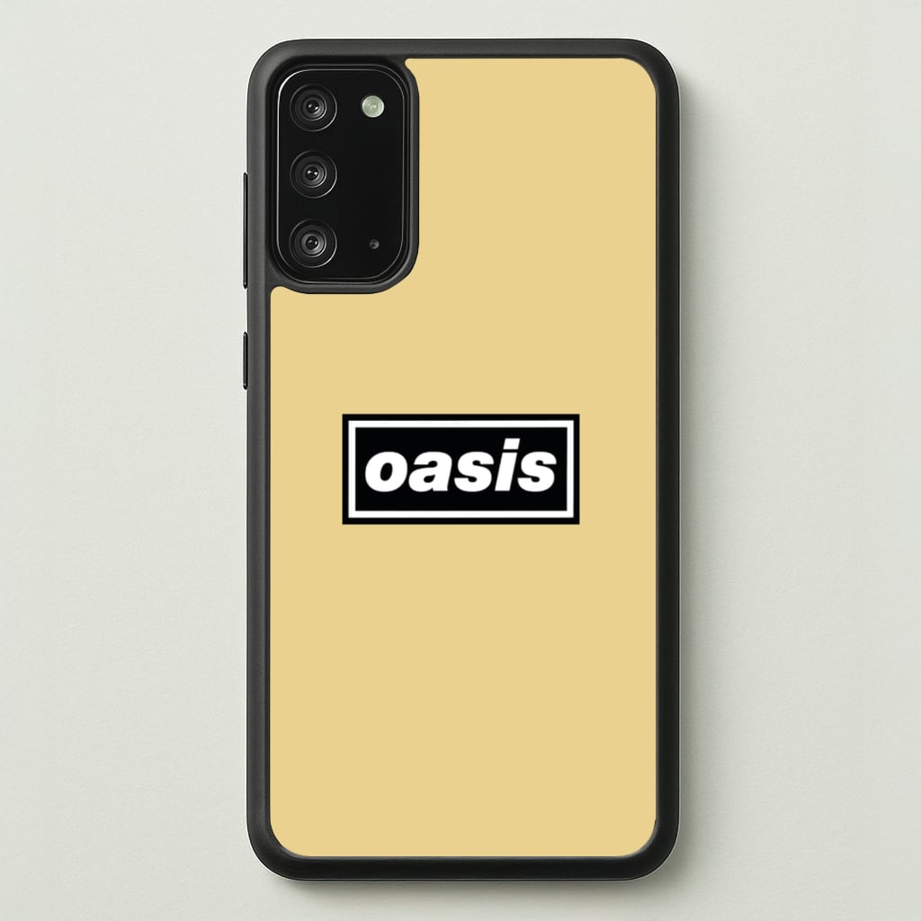 Band Name Yellow - Oasis Phone Case for Galaxy Note 20