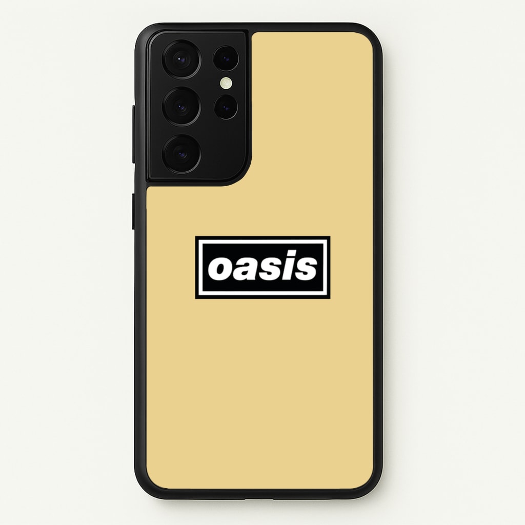 Band Name Yellow - Oasis Phone Case for Galaxy S21 Ultra