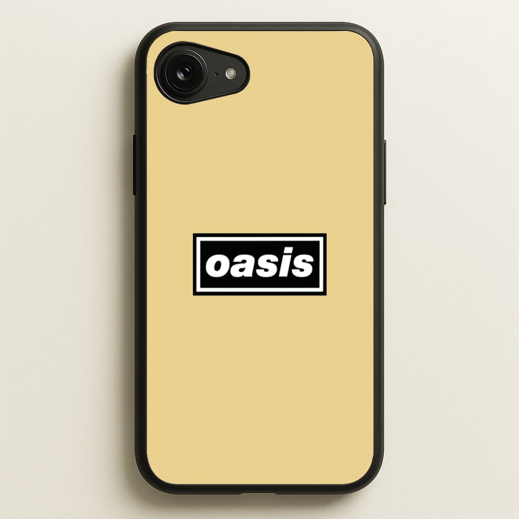 Band Name Yellow - Oasis Phone Case for iPhone 16e