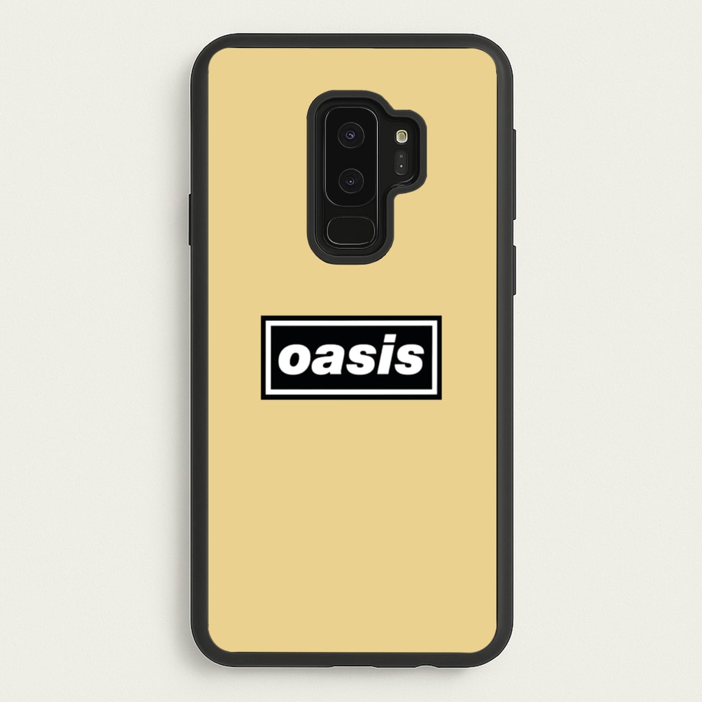 Band Name Yellow - Oasis Phone Case for Galaxy S9 Plus