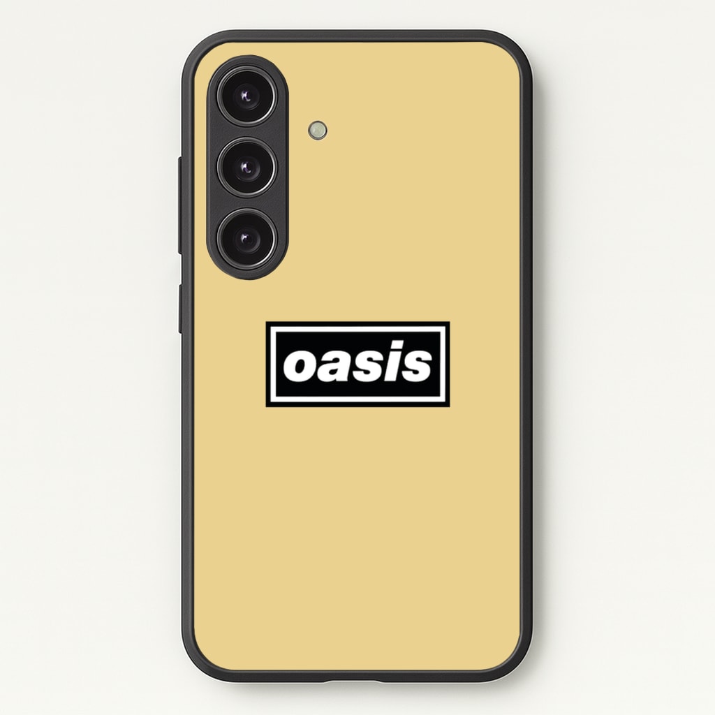 Band Name Yellow - Oasis Phone Case for Galaxy S24 Plus