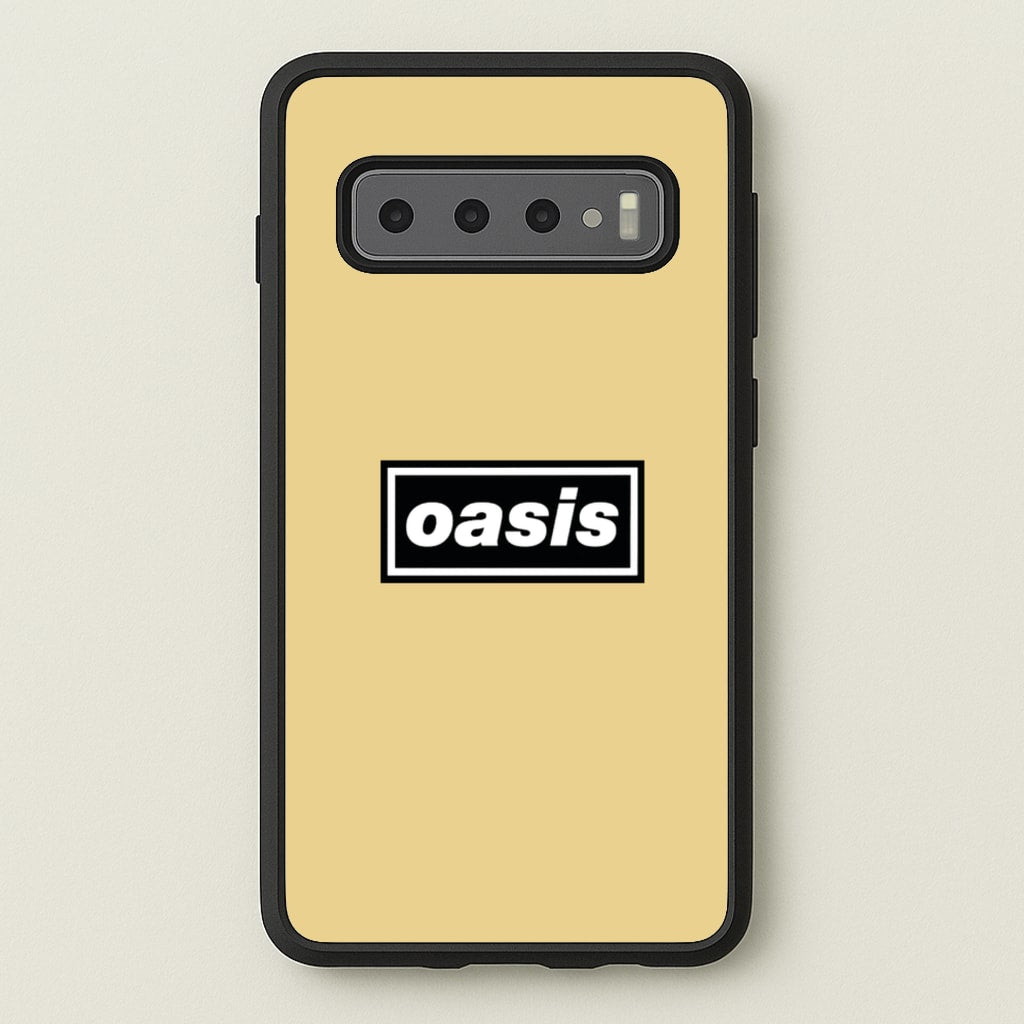 Band Name Yellow - Oasis Phone Case for Galaxy S10