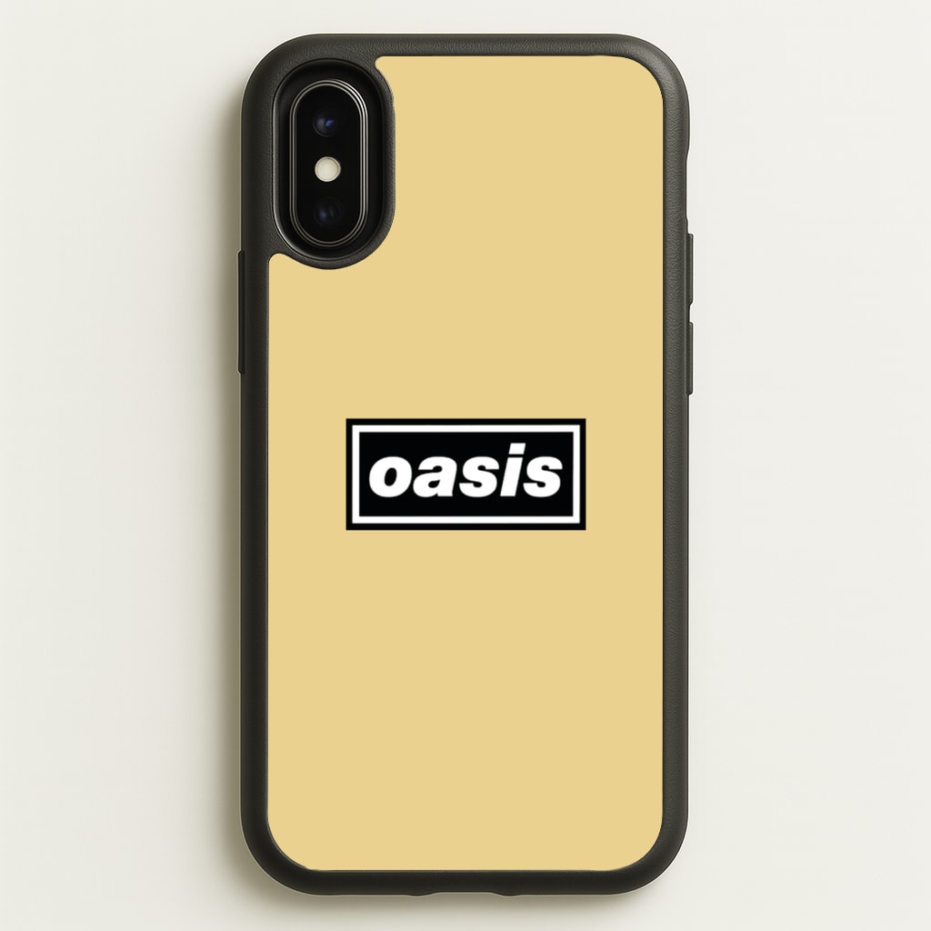 Band Name Yellow - Oasis Phone Case for iPhone X / XS