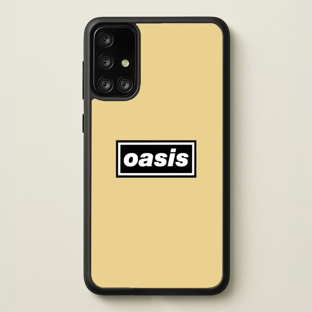 Band Name Yellow - Oasis Phone Case for Galaxy A71