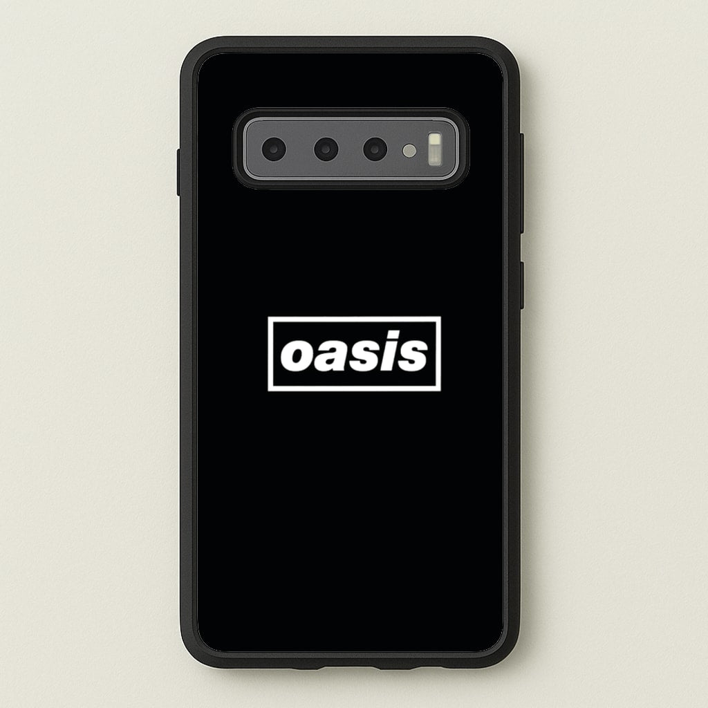 Band Name Black - Oasis Phone Case for Galaxy S10 Plus