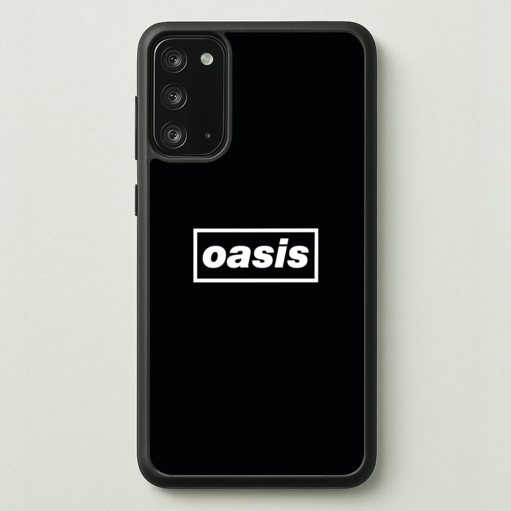 Band Name Black - Oasis Phone Case for Galaxy Note 20