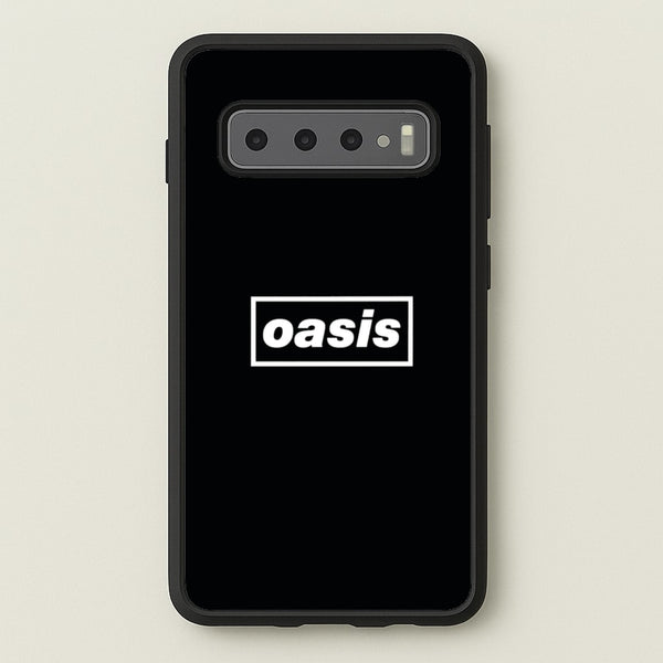 Band Name Black - Oasis Phone Case for Galaxy S10