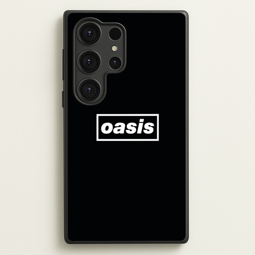 Band Name Black - Oasis Phone Case for Galaxy S25 Ultra