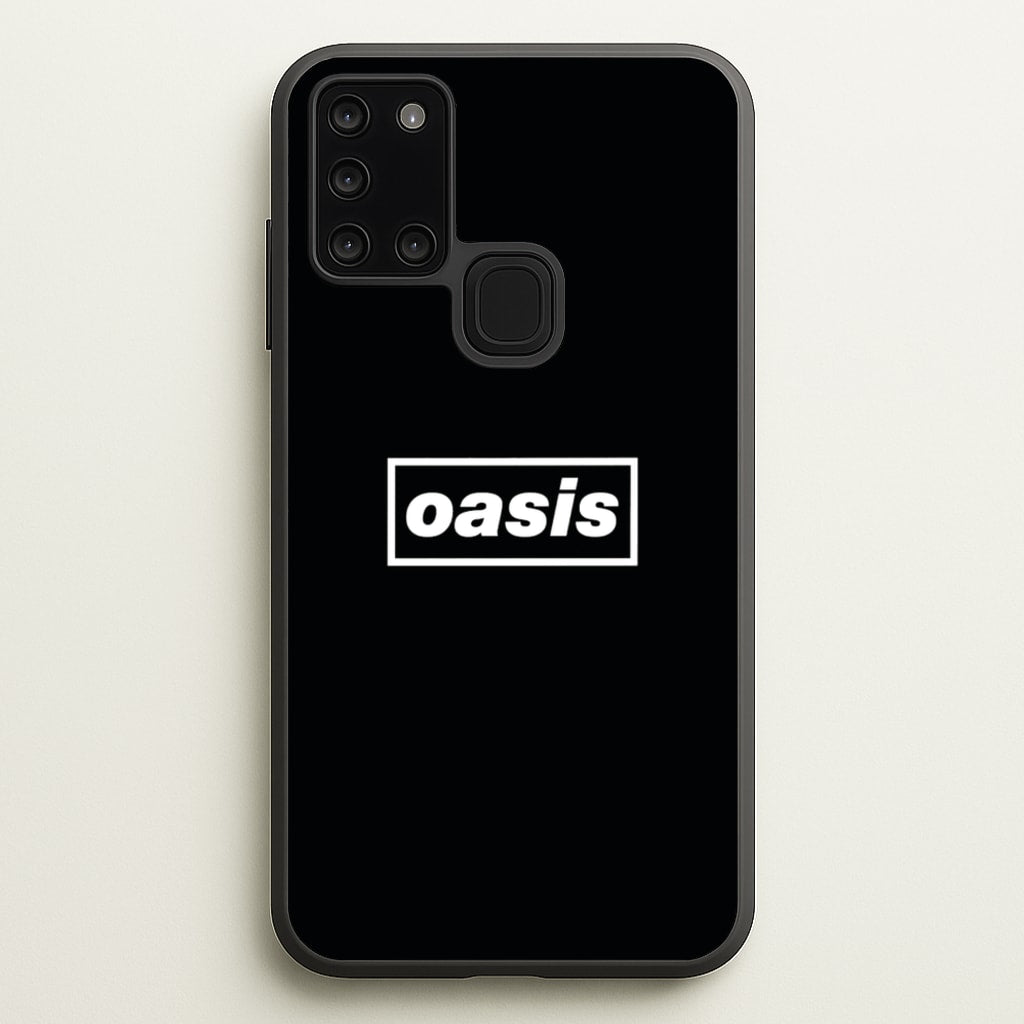 Band Name Black - Oasis Phone Case for Galaxy A21s