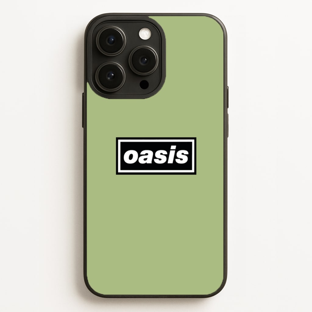 Band Name Green - Oasis Phone Case for iPhone 16 Pro Max