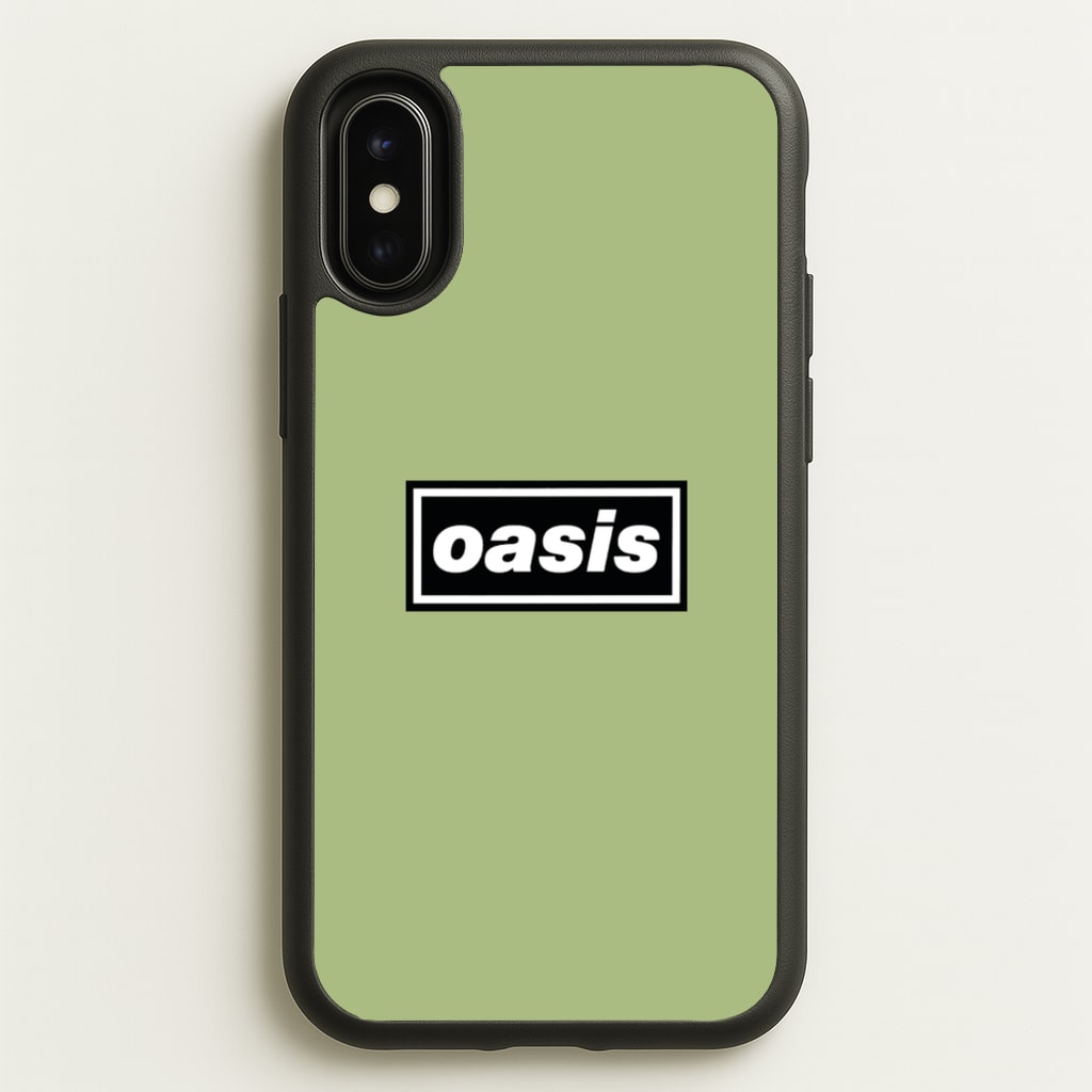 Band Name Green - Oasis Phone Case for iPhone X / XS