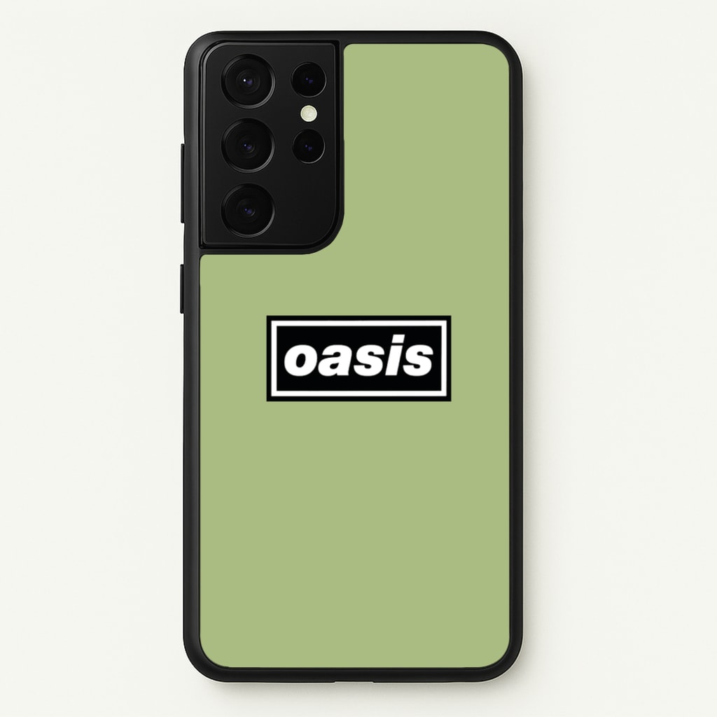 Band Name Green - Oasis Phone Case for Galaxy S21 Ultra