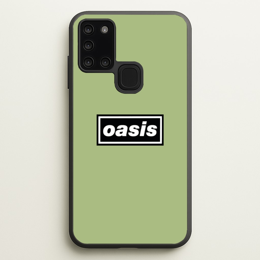 Band Name Green - Oasis Phone Case for Galaxy A21s