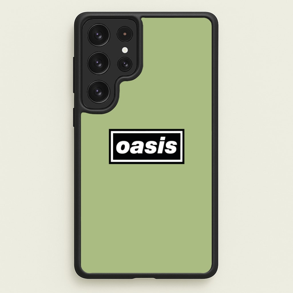 Band Name Green - Oasis Phone Case for Galaxy S22 Ultra