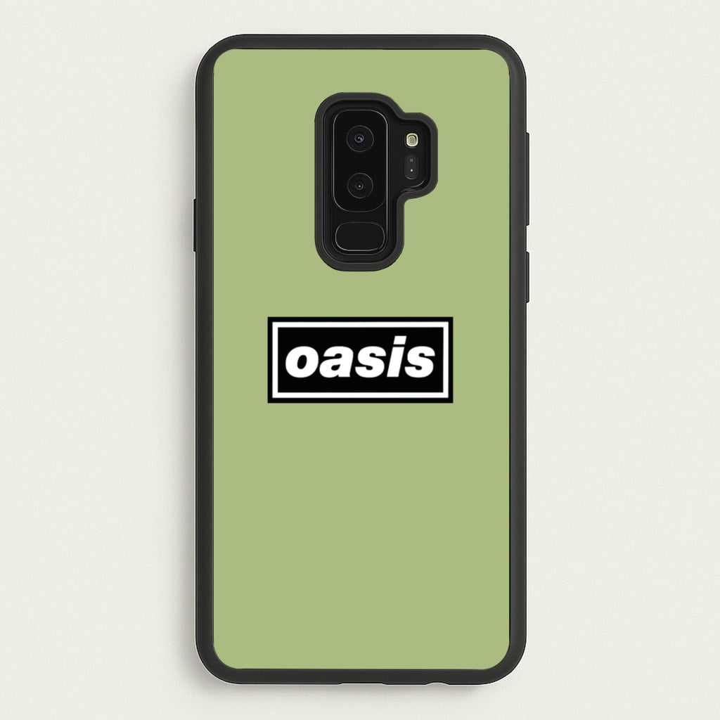 Band Name Green - Oasis Phone Case for Galaxy S9 Plus