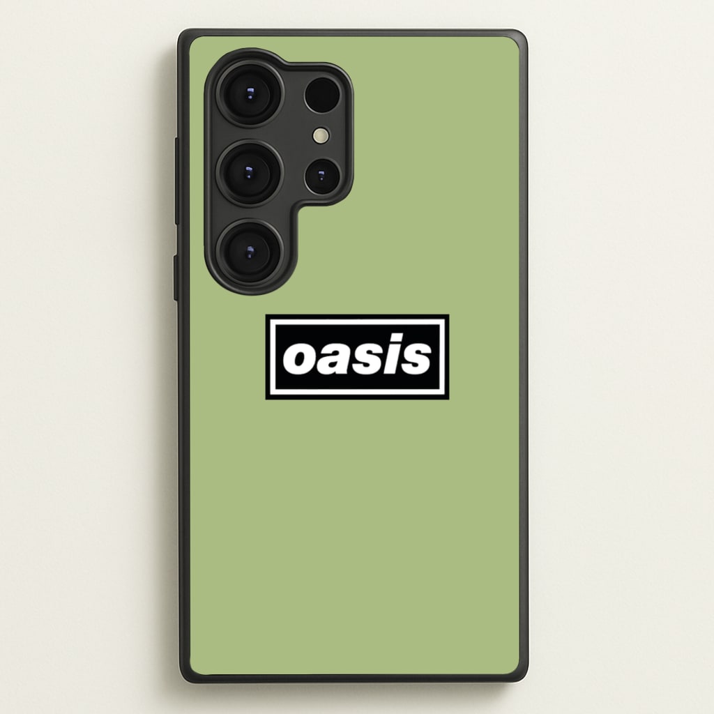 Band Name Green - Oasis Phone Case for Galaxy S25 Ultra