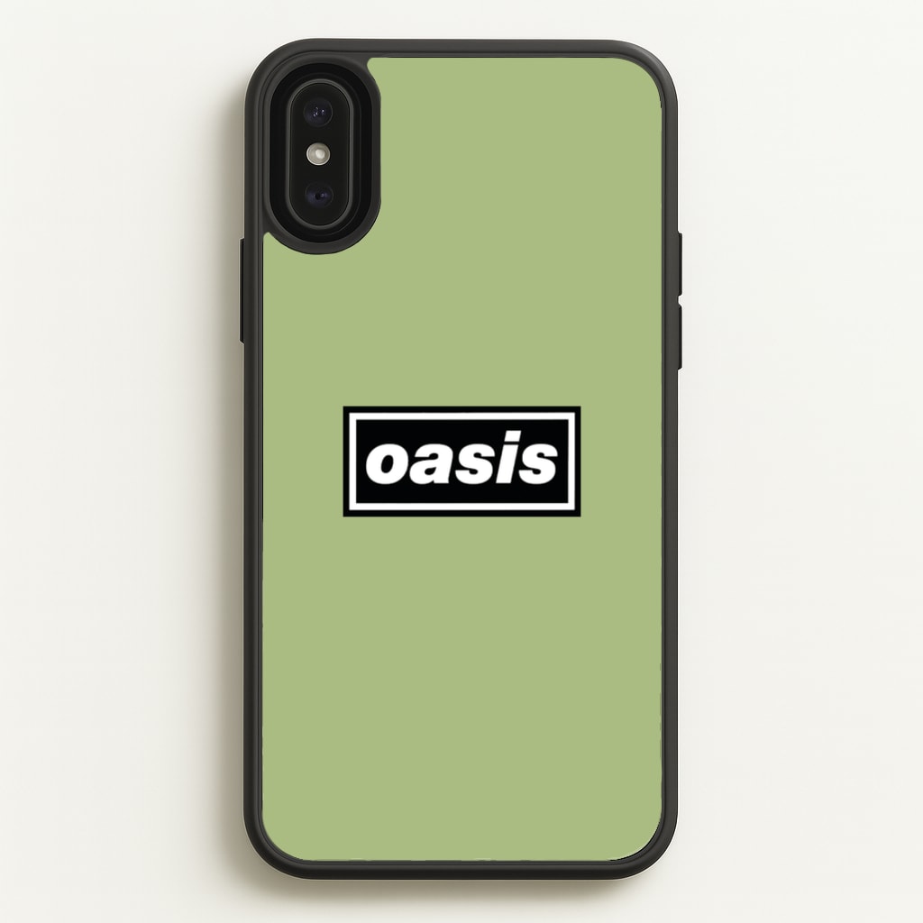 Band Name Green - Oasis Phone Case for iPhone XS Max