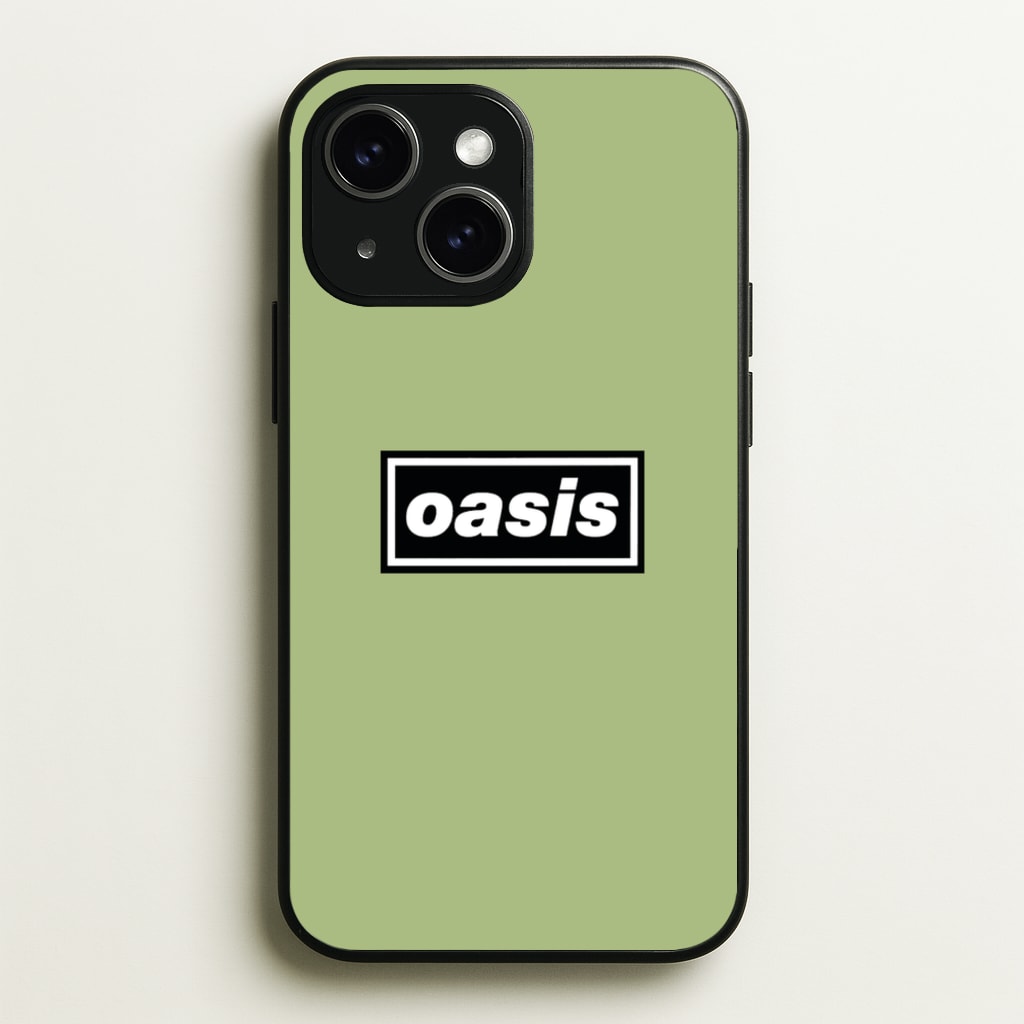 Band Name Green - Oasis Phone Case for iPhone 15
