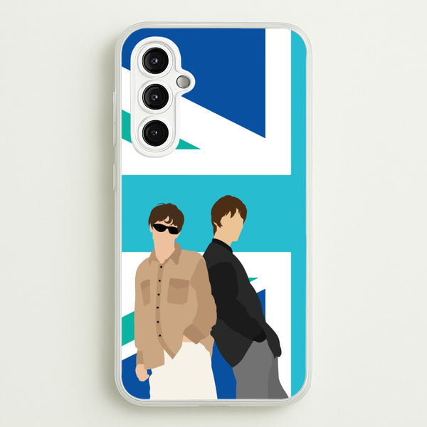 British Flag Band Members - Oasis Phone Case for Galaxy A14