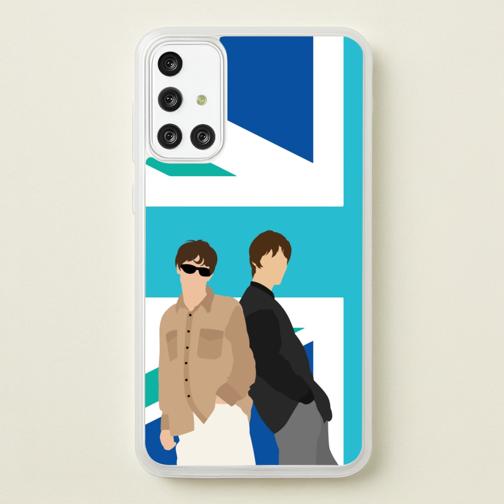 British Flag Band Members - Oasis Phone Case for Galaxy A71