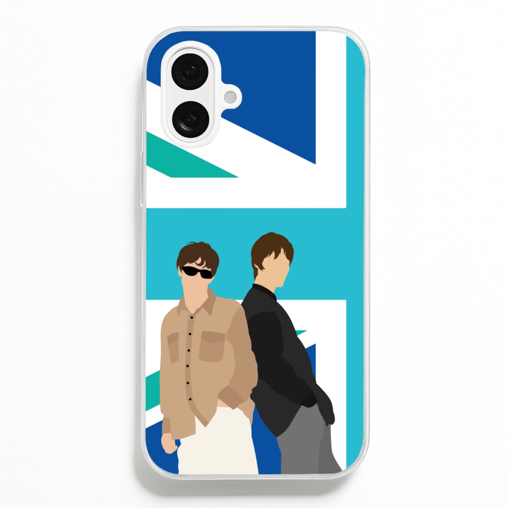 British Flag Band Members - Oasis Phone Case for iPhone 16 Plus