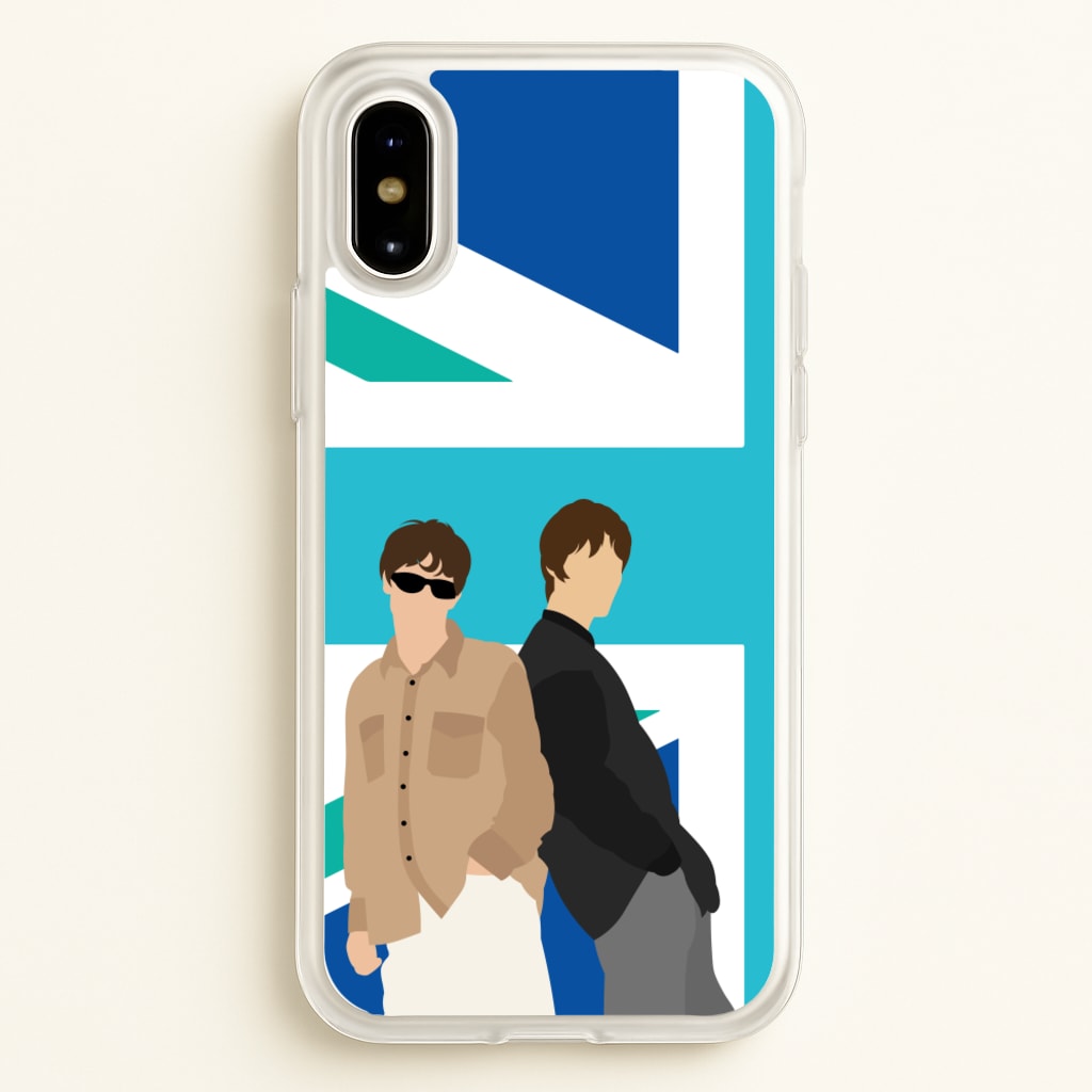 British Flag Band Members - Oasis Phone Case for iPhone X / XS