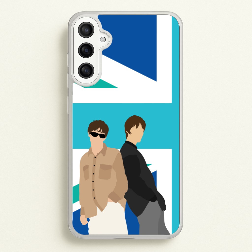 British Flag Band Members - Oasis Phone Case for Galaxy A34