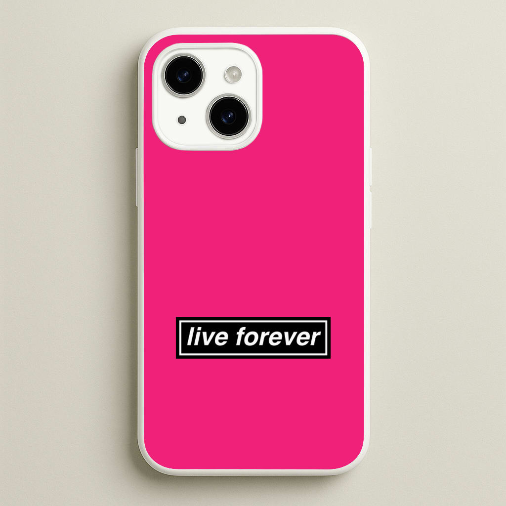 Live Forever - Oasis Phone Case for iPhone 15
