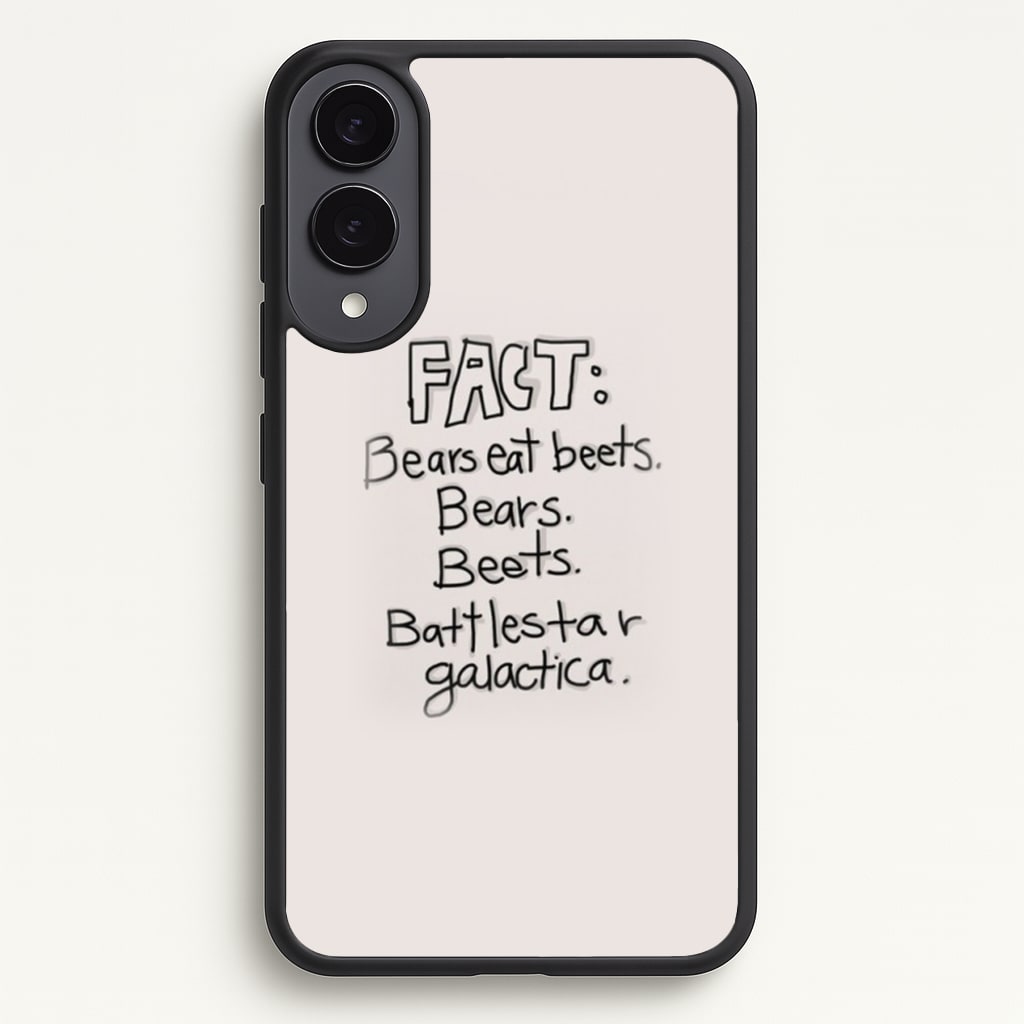 Fact - Bears Eat Beets - Bears, Beets, Battlestar Galactica - The Office Phone Case for Galaxy S25 Edge